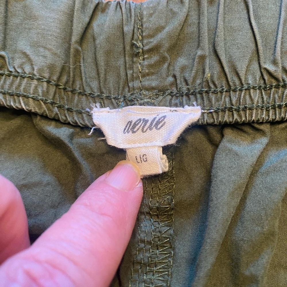 aerie Olive Green Drawstring Cargo Pants - Picture 6 of 8